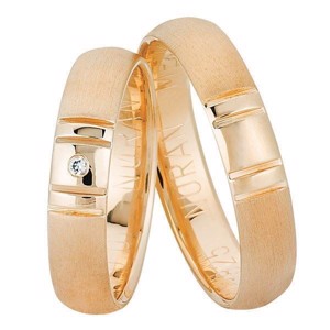 Ringe aus 14 Karat Roségold - 1 Brillant im Damenring
